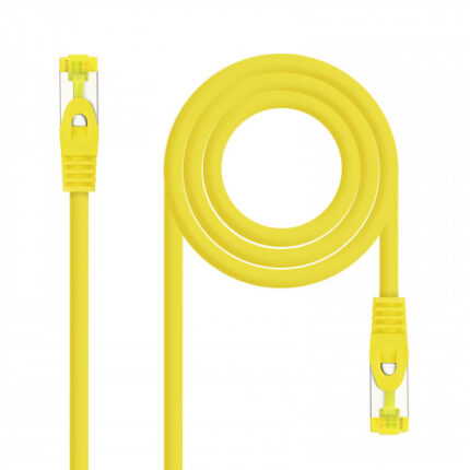 Nanocable Cable de red latiguillo RJ45 LSZH Cat.6A SFTP AWG26, Amarillo, 1.0 m