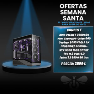 PepiPC GAMING Hydra1 – R7 9800X3D / 32GB DDR5 / 1TB / RTX 5080 16GB