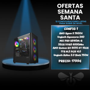 PepiPC GAMING Nebula1 – R5 7600X / 32GB DDR5 / 1TB / RX 9070XT 16GB