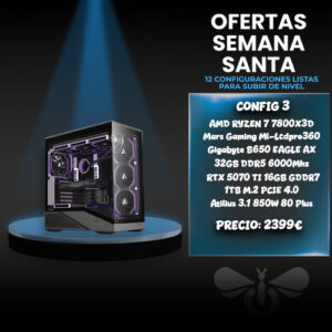 PepiPC GAMING Hydra3 – R7 7800X3D / 32GB DDR5 / 1TB / RTX 5070TI 16GB