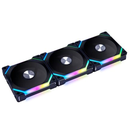 Ventilador Lian Li UNI SL120 V2 RGB PWM Negro de 120 mm (paquete de 3)