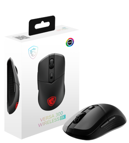 RATON MSI VERSA 300 WIRELESS 8K (NEGRO)