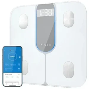 RENPHO ELIS 1C - SMART BODY SCALE - BLE - 3AAA - 11X11X1INCH / 28X28X2.5CM - WHITE