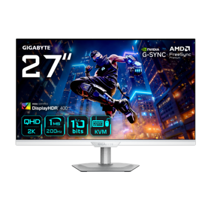 GIGABYTE M27Q2 QD ICE Monitor Gaming 27” QHD - 2560 x 1440, 200Hz, 1ms, 350 cd/m², FreeSync Premium, Display HDR400, HDMI 2.0, DisplayPort 1.4