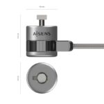 Cable de Seguridad para Portátiles Aisens ASLK-D40K02-SL/ 1.5m - Imagen 3