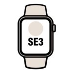 Apple Watch SE3/ GPS/ Cellular/ 40mm/ Caja de Aluminio Blanco Estrella/ Correa Deportiva Blanco Estrella M/L