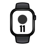Apple Watch Series 11/ GPS/ 42mm/ Negro Azabache/ Correa Deportiva Negra (S/M)