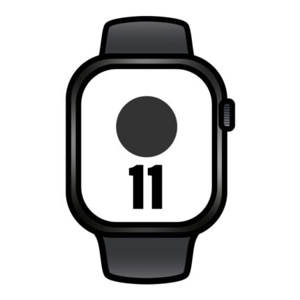 Apple Watch Series 11/ GPS/ 42mm/ Negro Azabache/ Correa Deportiva Negra (S/M)