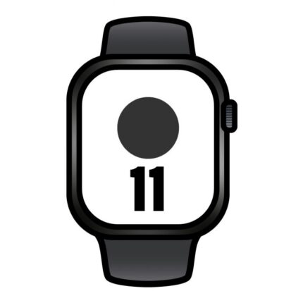 Apple Watch Series 11/ GPS/ Cellular/ 42mm/ Negro Azabache/ Correa Deportiva Negra (S/M)