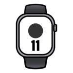 Apple Watch Series 11/ GPS/ Cellular/ 42mm/ Gris Espacial/ Correa Deportiva Negra (S/M)