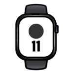 Apple Watch Series 11/ GPS/ Cellular/ 46mm/ Titanio Negro Pizarra/ Correa Deportiva Negra M/L