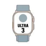 Apple Watch Ultra 3/ GPS/ Cellular/ 49mm/ Caja de Titanio Natural/ Correa Loop Alpine Azul Claro L