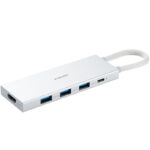 Docking USB 3.0 Tipo-C Xiaomi 5 en 1/ 3xUSB/ 1xUSB Tipo-C PD/ 1xHDMI/ Blanco